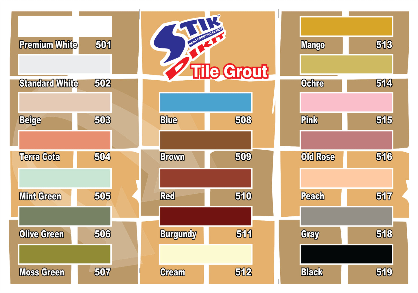 2 KG STIK DIKIT TILE GROUT