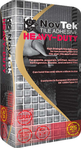 25 KG NOVTEK TILE ADHESIVE HEAVY-DUTY GRAY