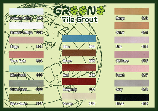2 KG GREENE TILE GROUT 602 STANDARD WHITE