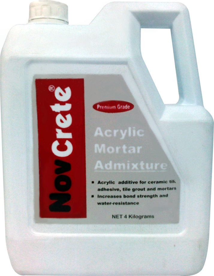 4 KG NOVCRETE ACRYLIC MORTAR ADMIXTURE – Novtek